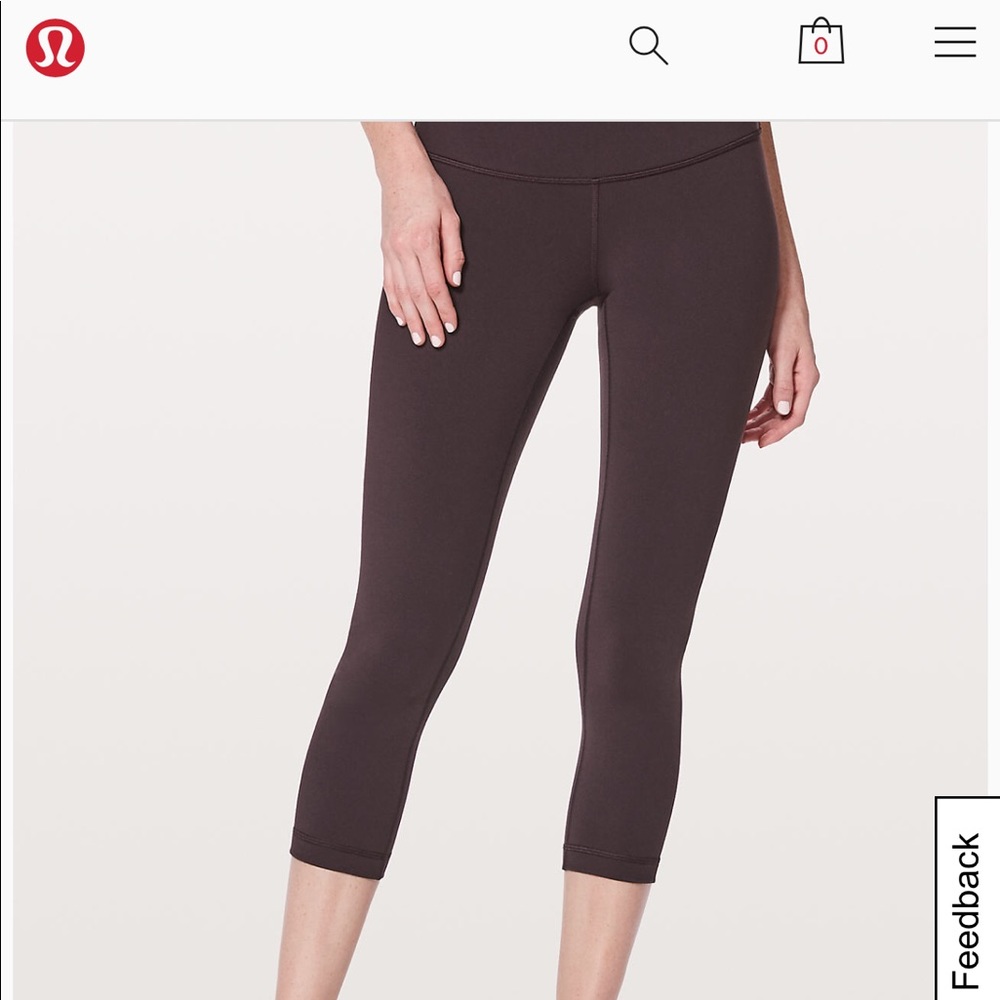 Lululemon wunder under reversible crop leggings 6